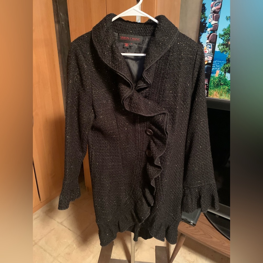 Simon Chang Textured Black Jacket